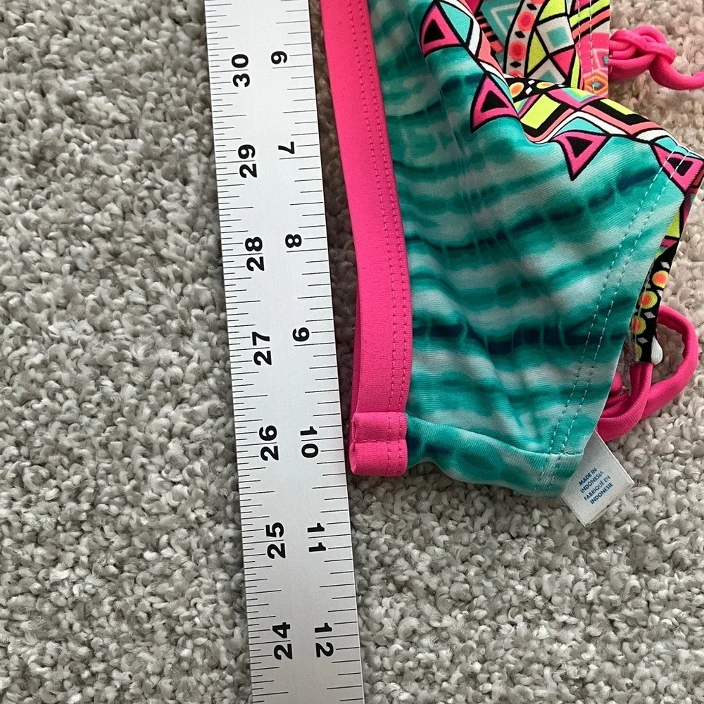 Justice Girls Size 6 Teal and Pink Kids Swim‎ Bikini
